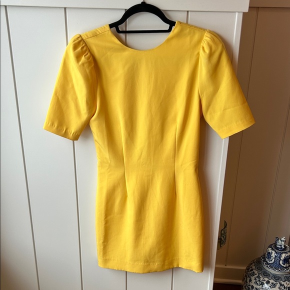 NBD Low Back Yellow Mini Dress